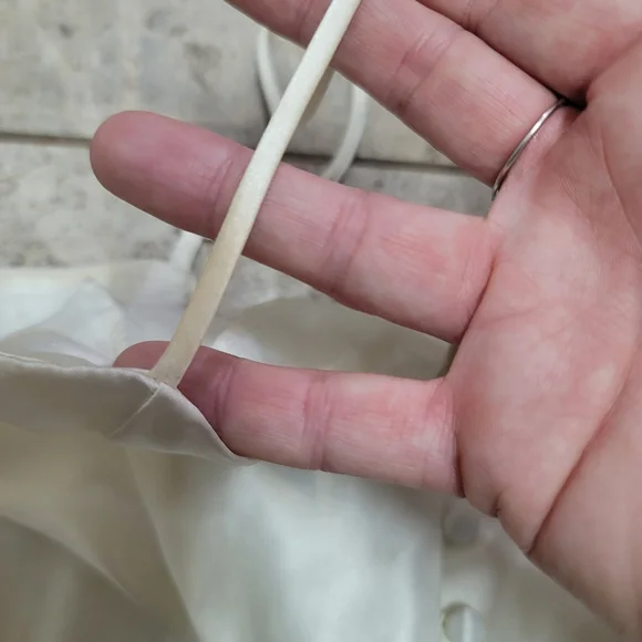 Vintage 90s Victoria’s Secret Gold Label Satin Bridal Slip Mini Dress Ivory - Picture 9 of 12